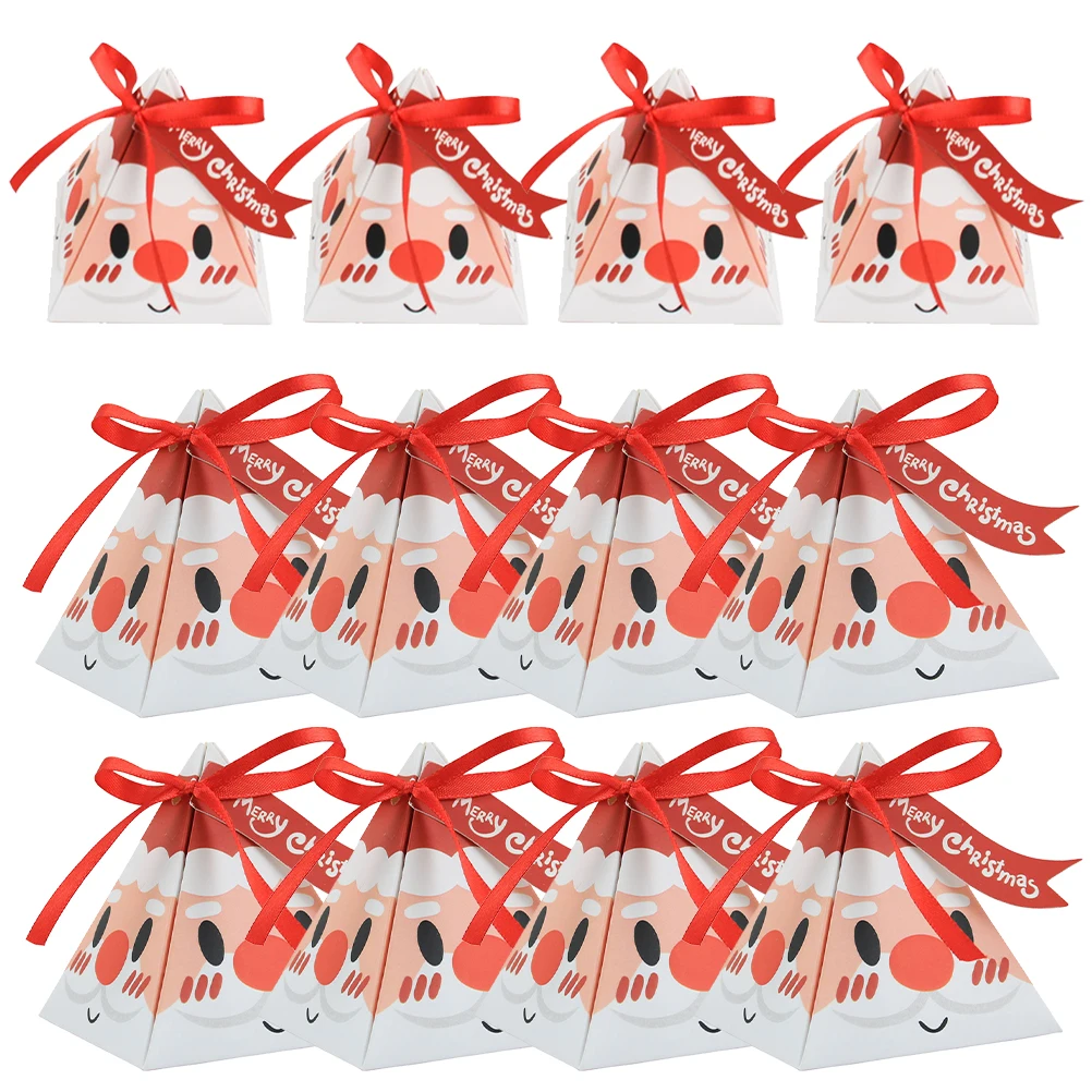 

50 Pcs Christmas Gift Boxes Party Favors Containers C y Treat Boxes White Card Stock 250g Small Toy Food Baking Cake