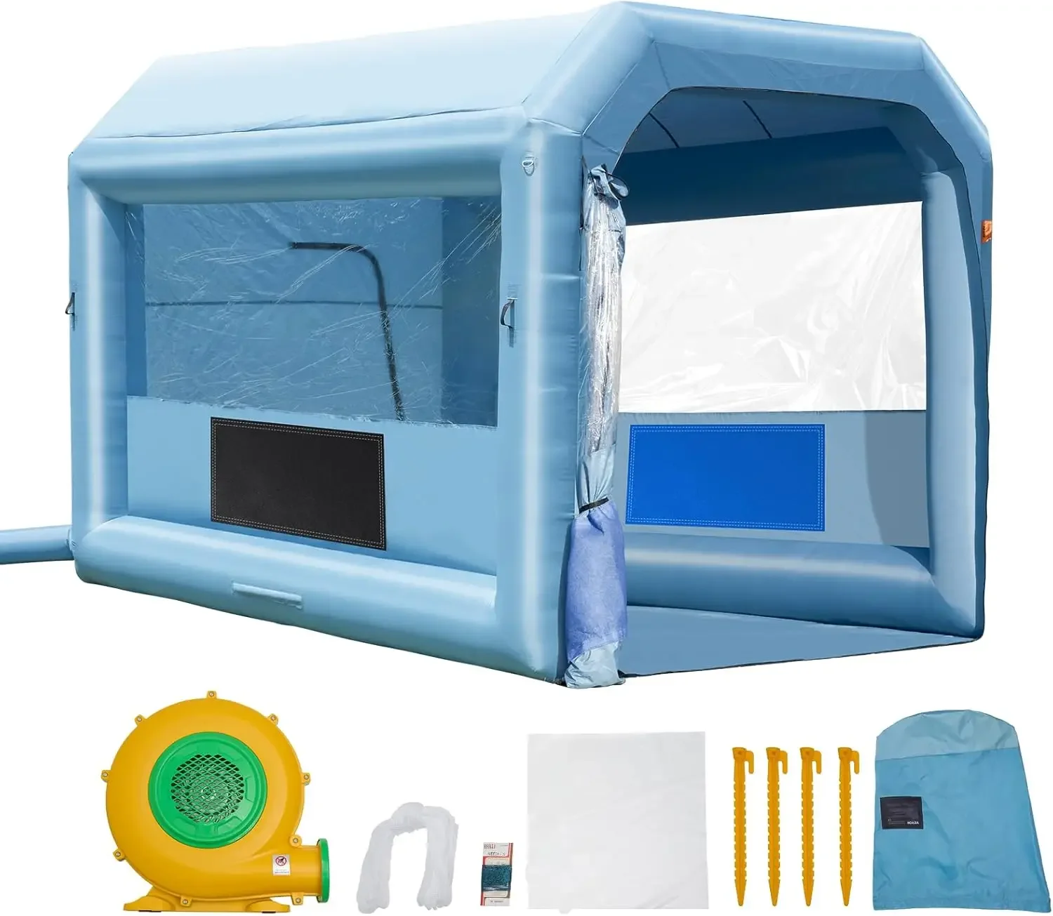 Inflatable Paint Booth, 13.1 x 9.8 x 9 ft Inflatable Spray Booth, with 750W Powerful Blower and Air Filter System