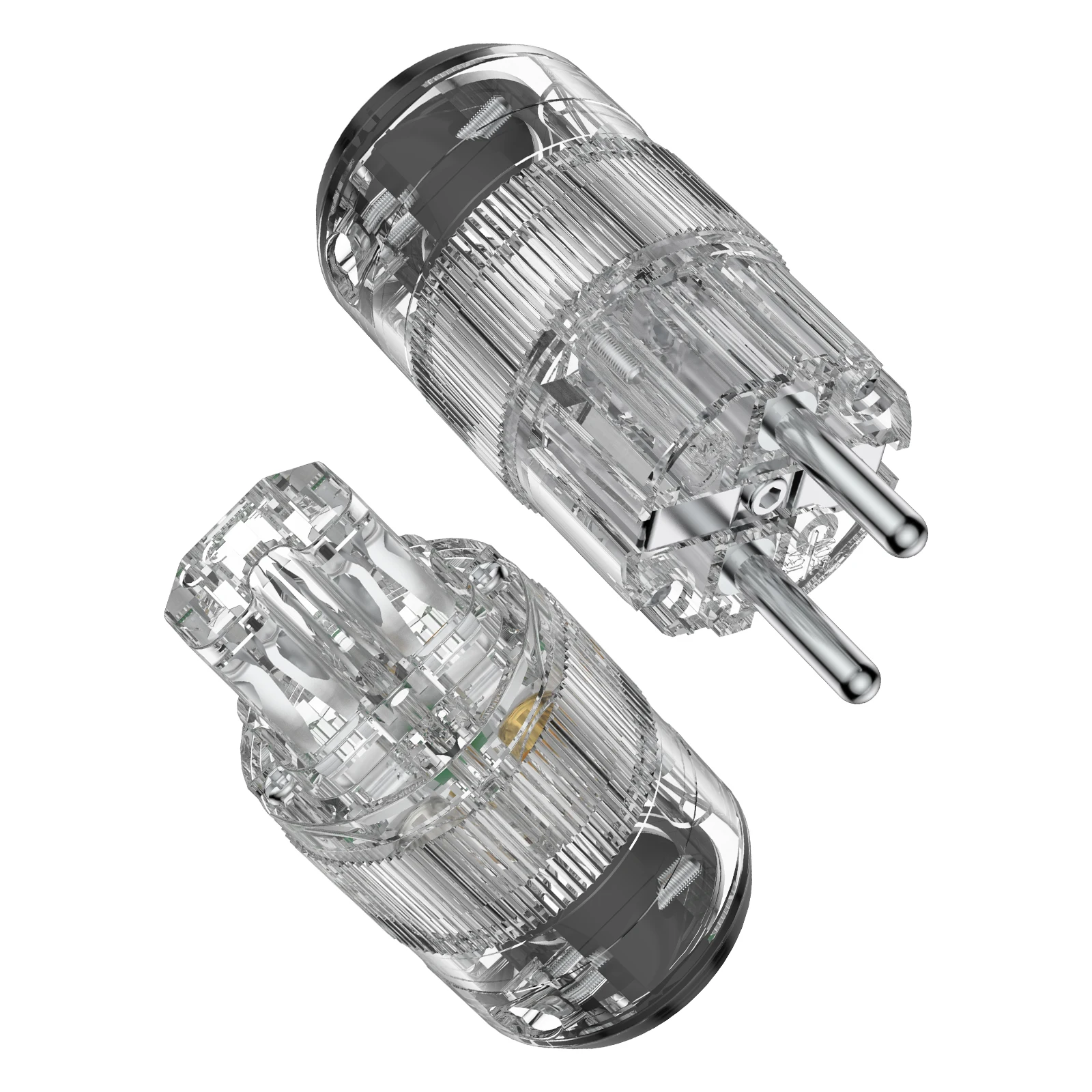 HIFI DIY Power Cable Mains Plug P-029E/C-029 Schuko Power Plug & IEC Connector Set Audiophile-Grade