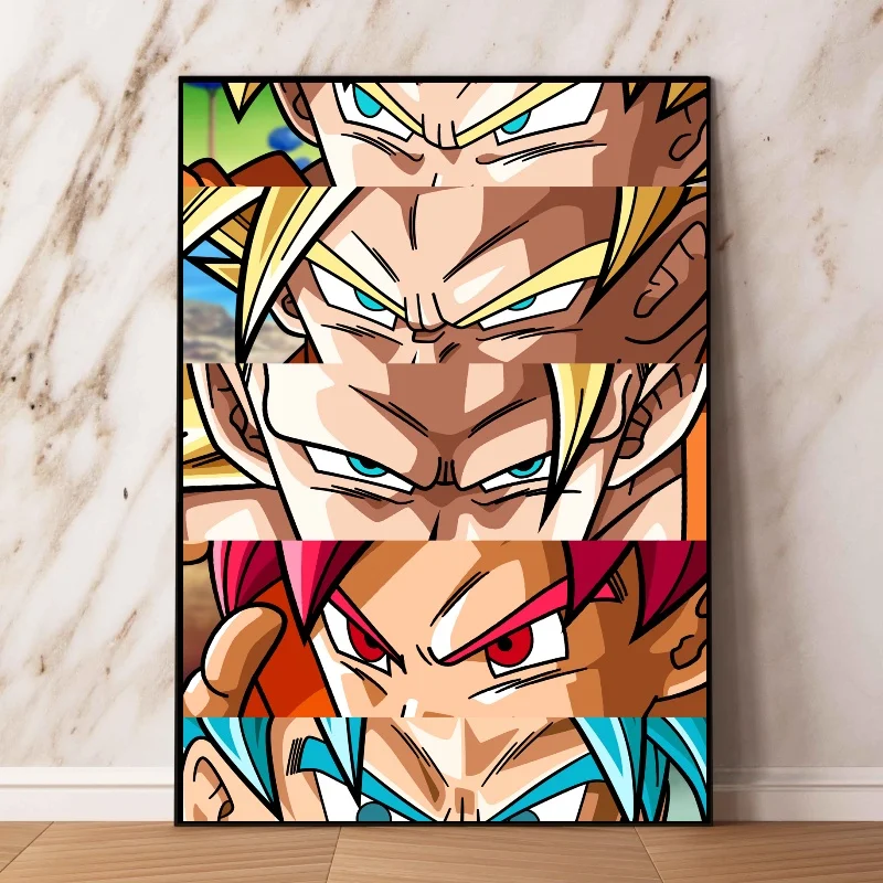 Dragon Ball Canvas Wall Decor, Sem Poster Emoldurado, Son Goku, Decoração de Quarto Infantil, HD Print Picture, Art Picture, 30-75cm