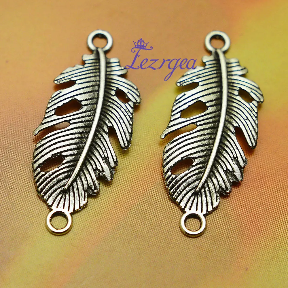 50pcs/lots Monstera Leaf Charms Leaves Plants Connector Pendants For Diy Jewelry Making Supplies Accessories Wholesale Bulk Item