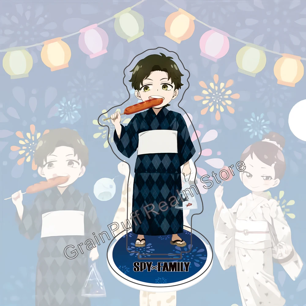2026 SPY×FAMILY Yukata Theme Acrylic Standee & Keychain Set Anya Yor Loid Forger Anime Figure KeyRing Summer Festival Merch Gift