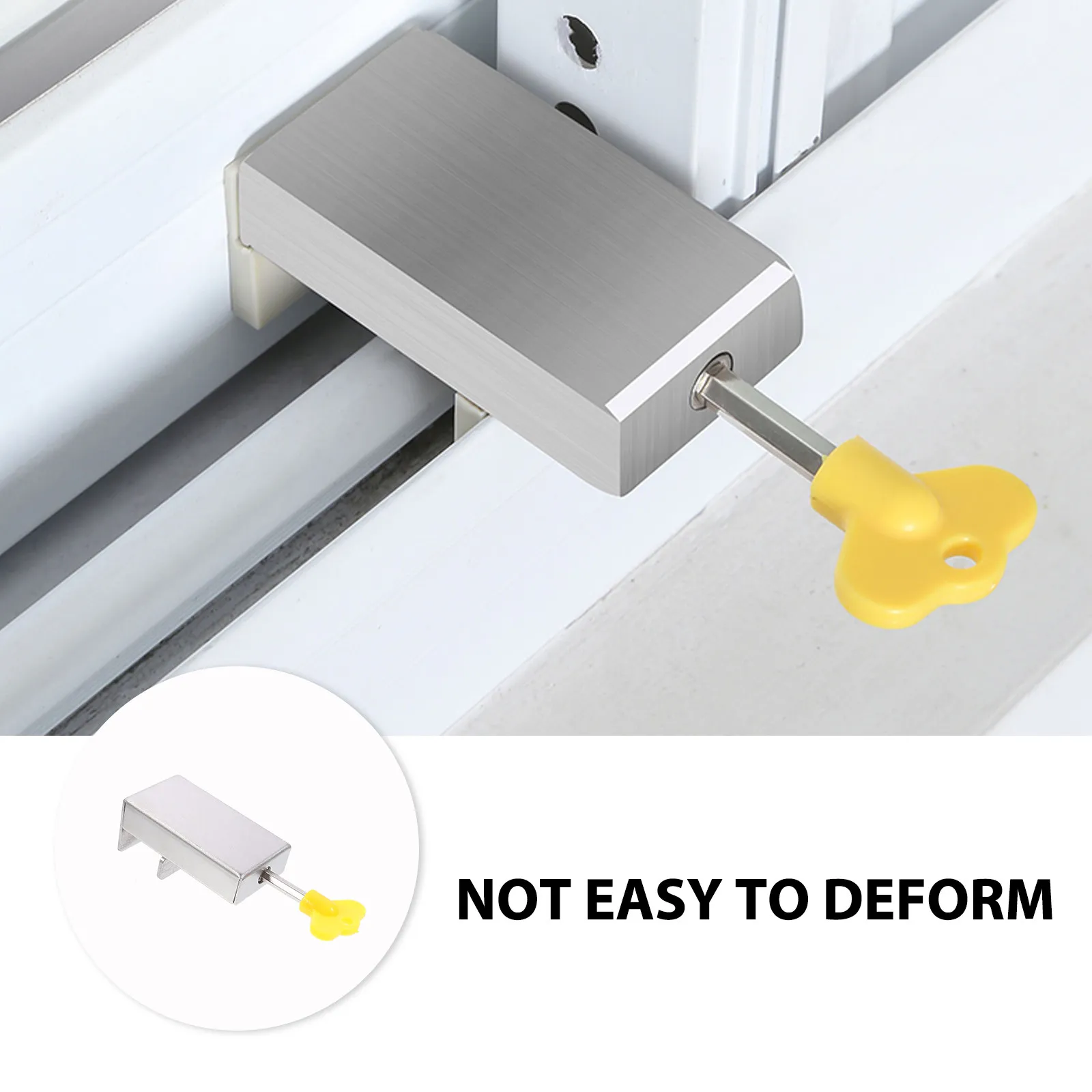 

Window Safety For Sliding Doors Childproof Security Lock Adjustable Vertical Window Lock Set Stainless Steel Protection