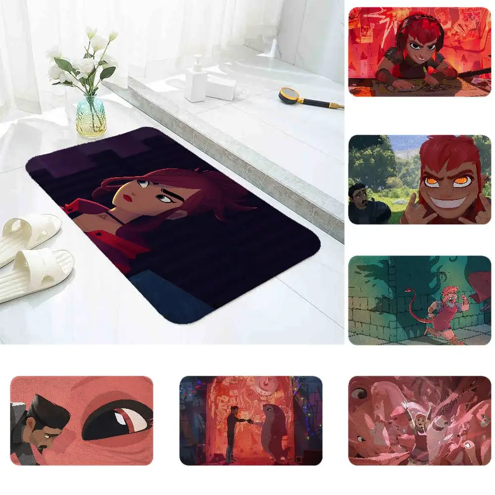 

Girl Nimona Floor Mat Home Durable Floor Mat For Entrance Bedroom Washroom Bathroom Doorways Absorbent Non-Slip Foot Mats
