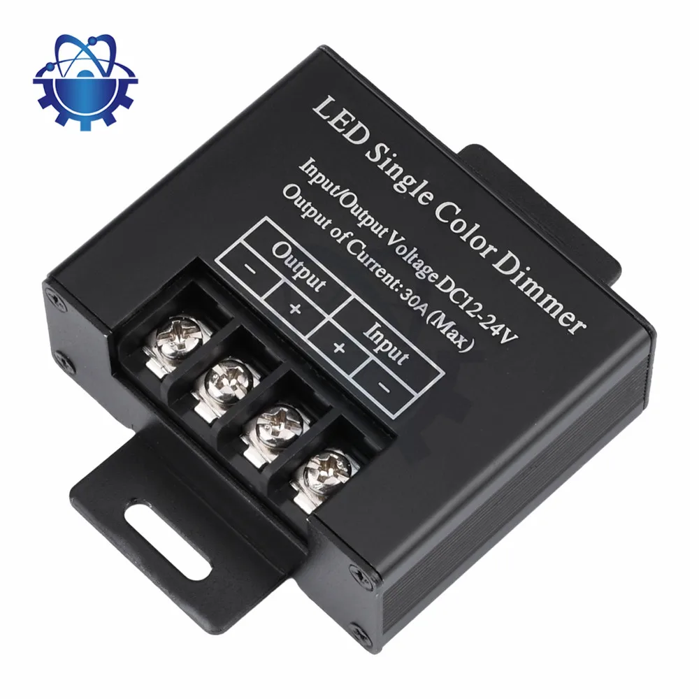 Monocromático LED Strip Light Controller, RF Dimmer, DC12-24V, 30A, 11Key, SMD, 5050, 3528
