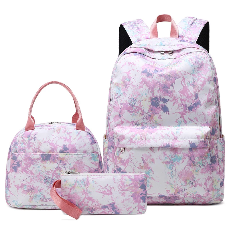 

3 pcs/set School Backpack For Teenage Girls Kid School Bag Student Backpacks Book Bags School Bag With Pencil case Lunch bag