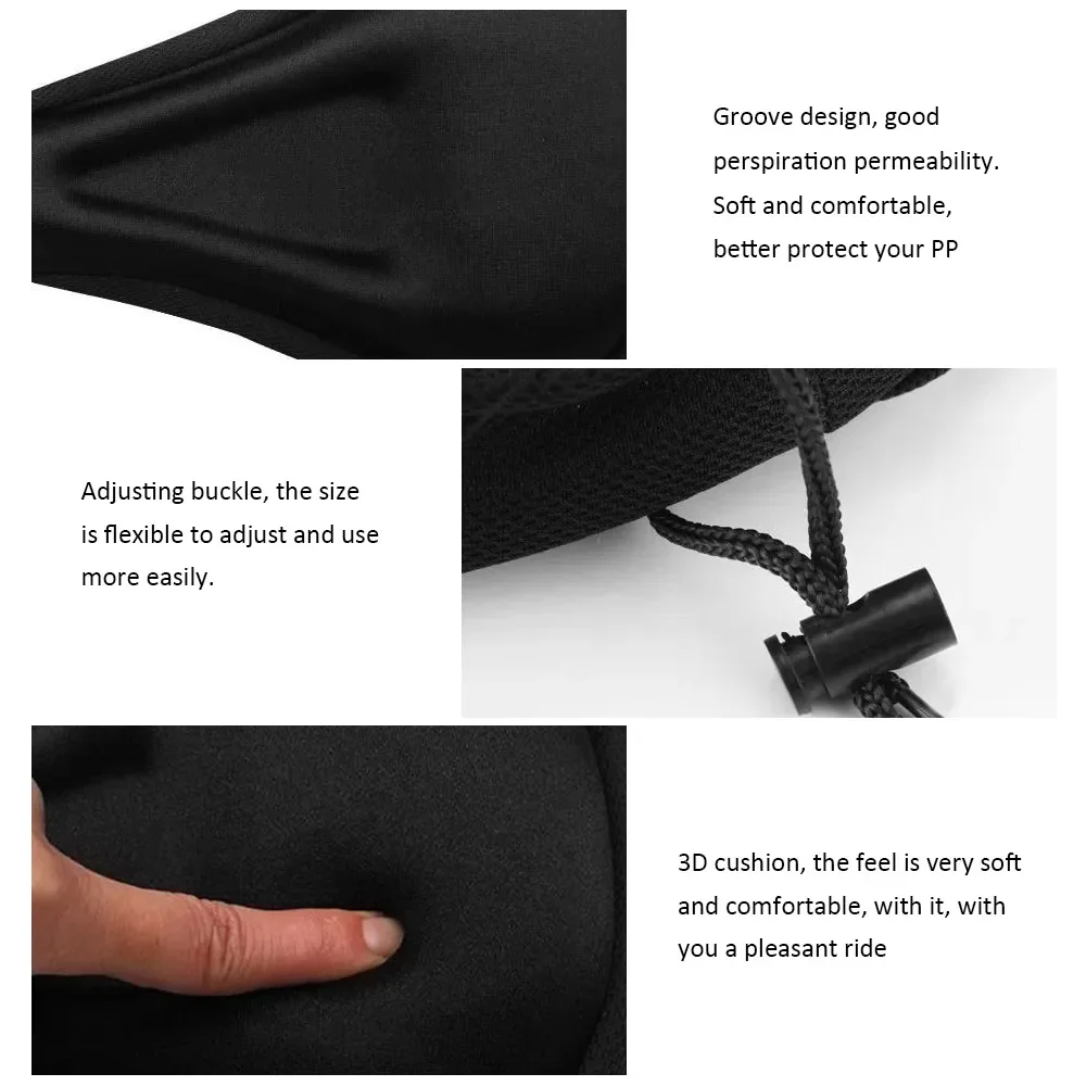 3D Sponge Soft Thickened Bicycle Seat Breathable Bicycle Saddle Seat Cover Mountain Bike Cycling Pad Cushion