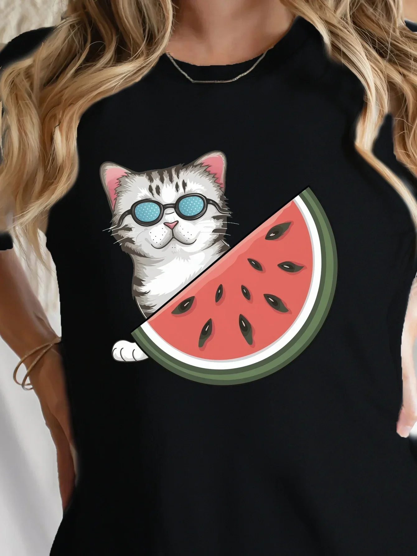 

Women's Plus Size T-shirt Graphic Short Sleeve Clothing Top, Loose and Casual, Soft and Comfortable Breathable, Outdoor Sports