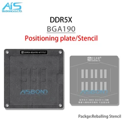 BGA Reballing Stencil Template Station For DDR5X BGA190 DDR Video Memory Chip Positioning Plate Plant tin net Steel mesh