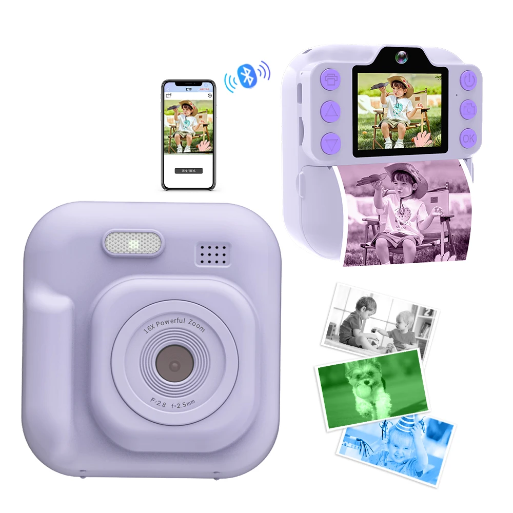 New Digital Children Camera for Photography Instant Print Photo Kids Camera Mini Thermal Printer Video Mini Camera Print