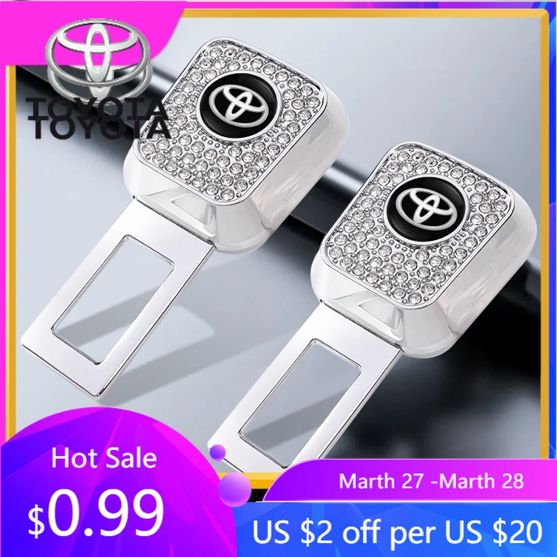 

Car Stickers Rhinestones Car Seat Belt Extender For Toyota Hilux Aygo Yaris Ractis Corolla Camry CHR Auris Rav4 Prius Cruiser Ca