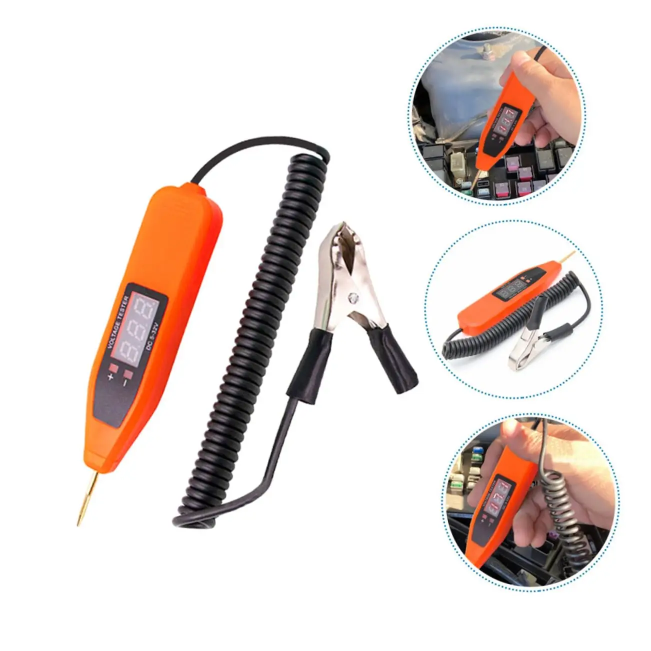 Auto Electrician Probe Machine Car Tools 5V/24V/32V Car Electrical Circuit Test Pen Dca Voltage Detector AC Voltage Indicator