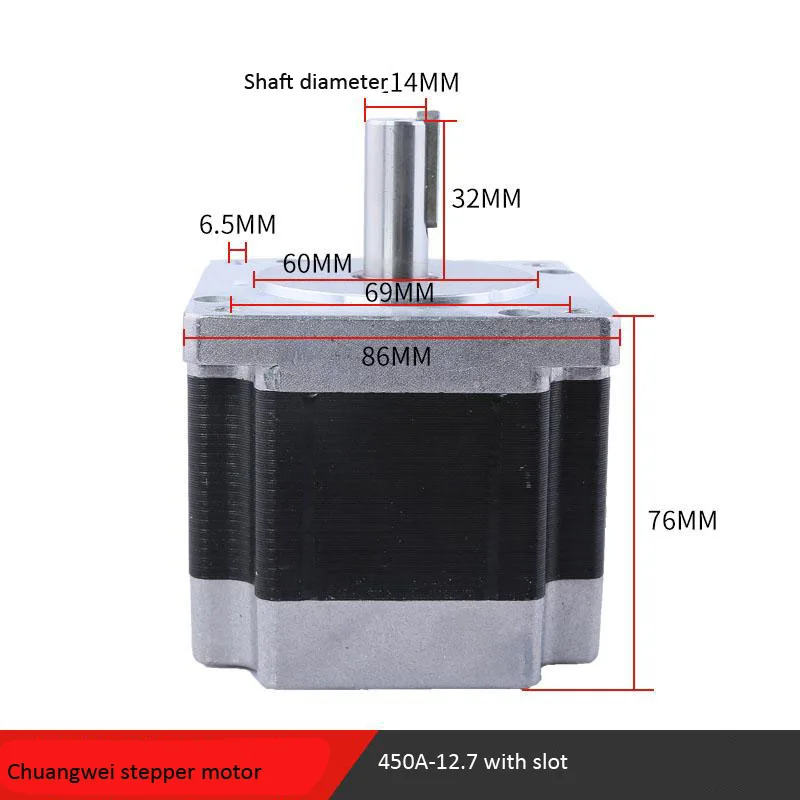 Nema 34 Stepper Motor 86x86x76mm 2 Phase High Torque 8.5NM 4a 4 Wires Stepper Motor For Cnc Router Engraving Milling Machine