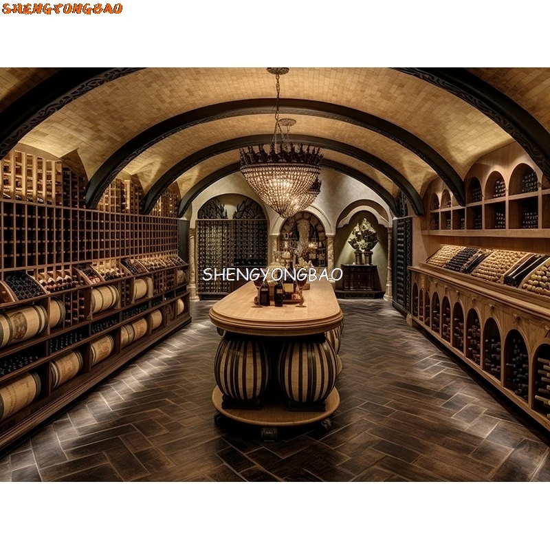 Toile de fond de photographie de bar de café vintage, vieux TajudBarista, Auberge médiévale chaude, nette Retro Photo Studio Background LJG-06