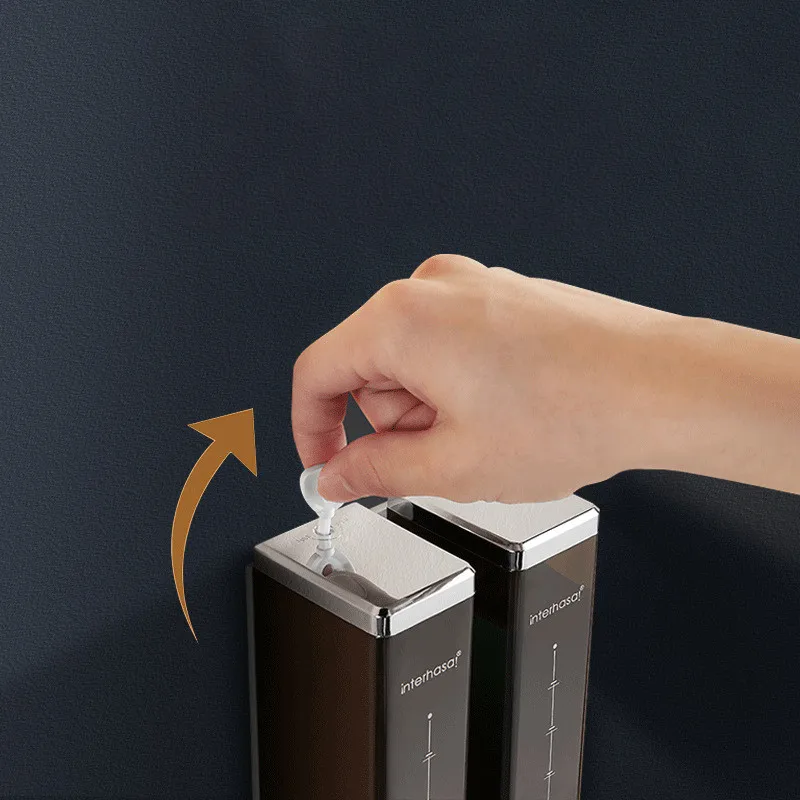 موزع صابون الحمام شامبو سائل للاستحمام فردي 350 مل موزع صابون دش الحمام المثبت على الحائط، منتجات الفنادق #5