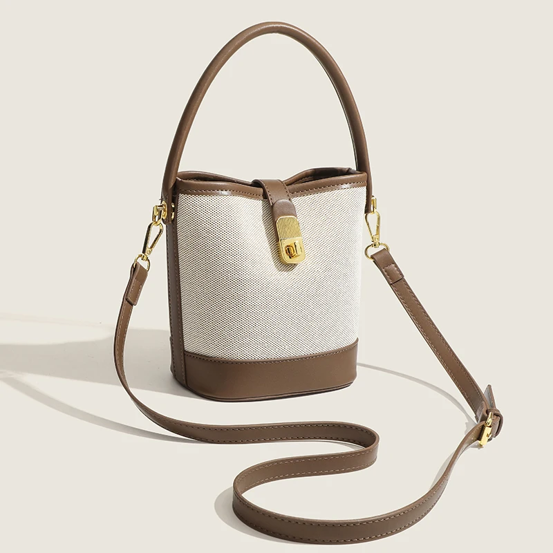 Bolso de hombro tipo cubo informal para mujer, bandolera de alta calidad, versátil, pequeño, tendencia, diseñador de lujo, nuevo