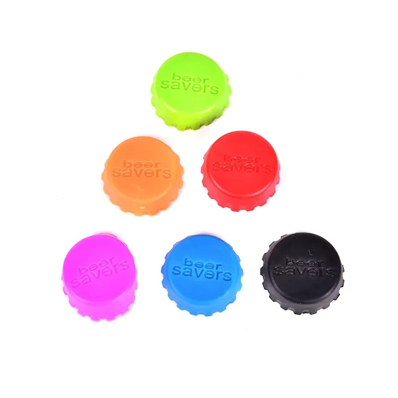 

12/24/48pcs Silicone Bottle Caps 6 Colors Reusable Beer Caps Silicone Bottle Covers for Home Brewing Beer Soft Drink Soda Bottle