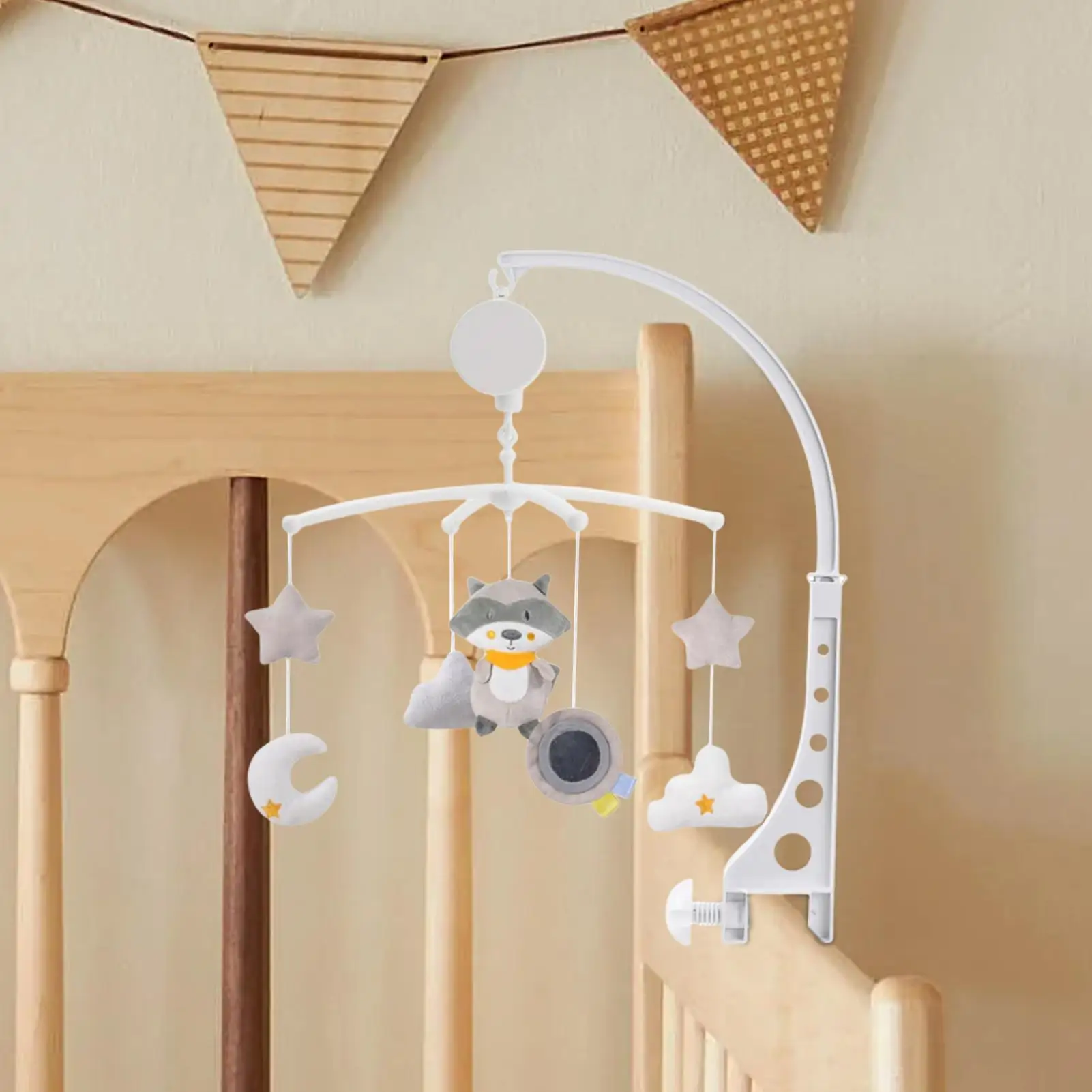 ベビーモバイル、ベビーベッド用モバイル、なだめる音楽ボックス、写真ペンダント付きウィンドチャイム、睡眠用デコレーション、毎日の家族の寝室用