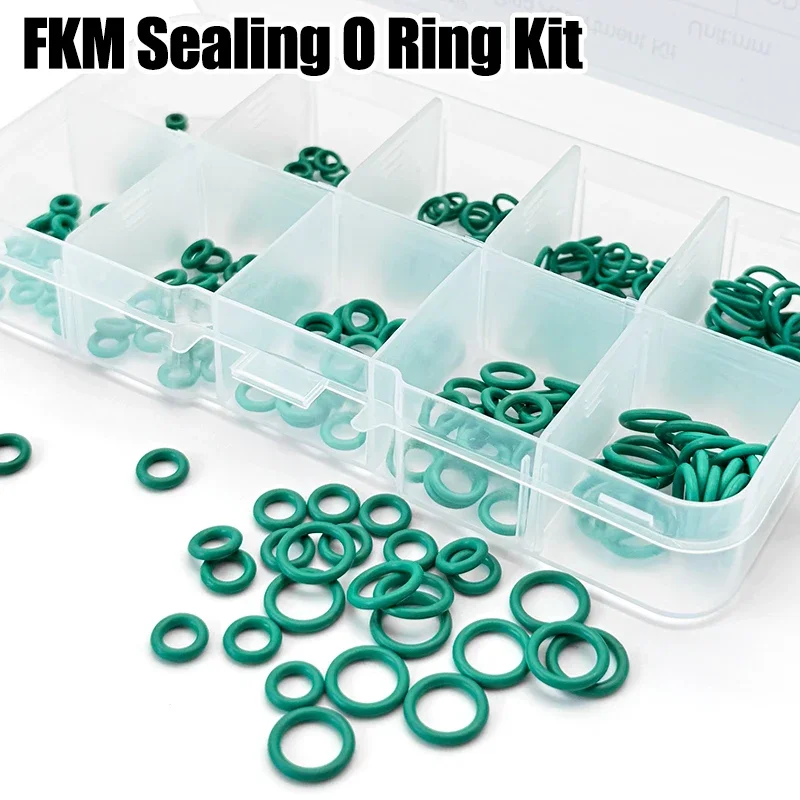 

Vitons Fluoro Rubber O Ring Box CS 1/1.5mm OD 4-5-6-7-8-10mm Oil Resistant Sealing Ring for Industrial Plumbing Tools