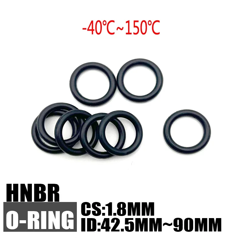 

Hydrogenated Nitrile O Ring Gaskets CS 1.8mm ID 42.5~90mm Automobile NBR Rubber Round O Type Corrosion Oil Resistant Seal Washer