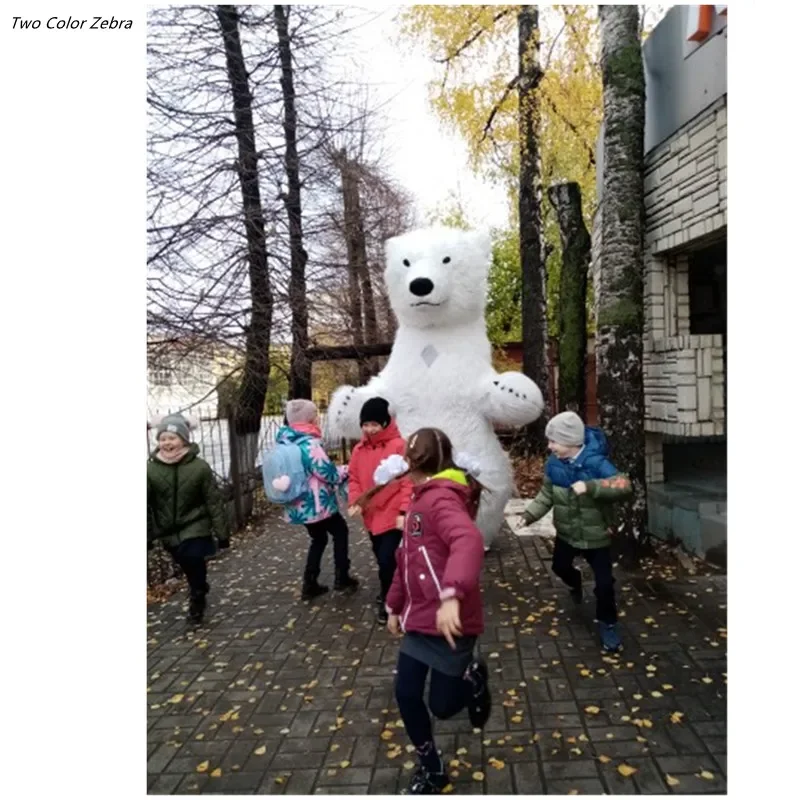 

260cm Air Inflatable Polar Bear Mascot Costume for Advertising Wedding Customize Mascot Costume Animal Costume White Bear