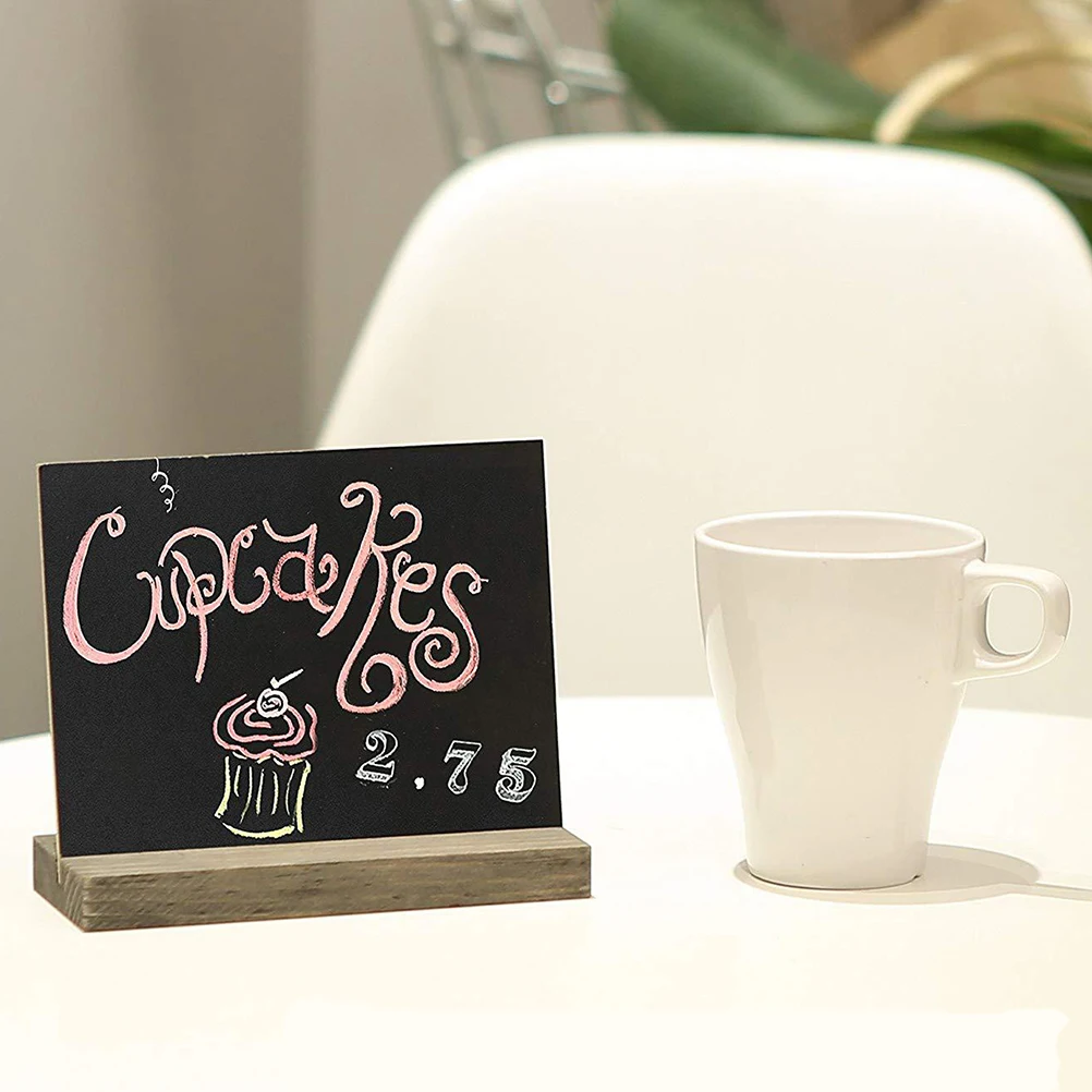 

5 Pcs Message Blackboard Small Size Chalkboard Erasable Wooden Mini Chalkboards