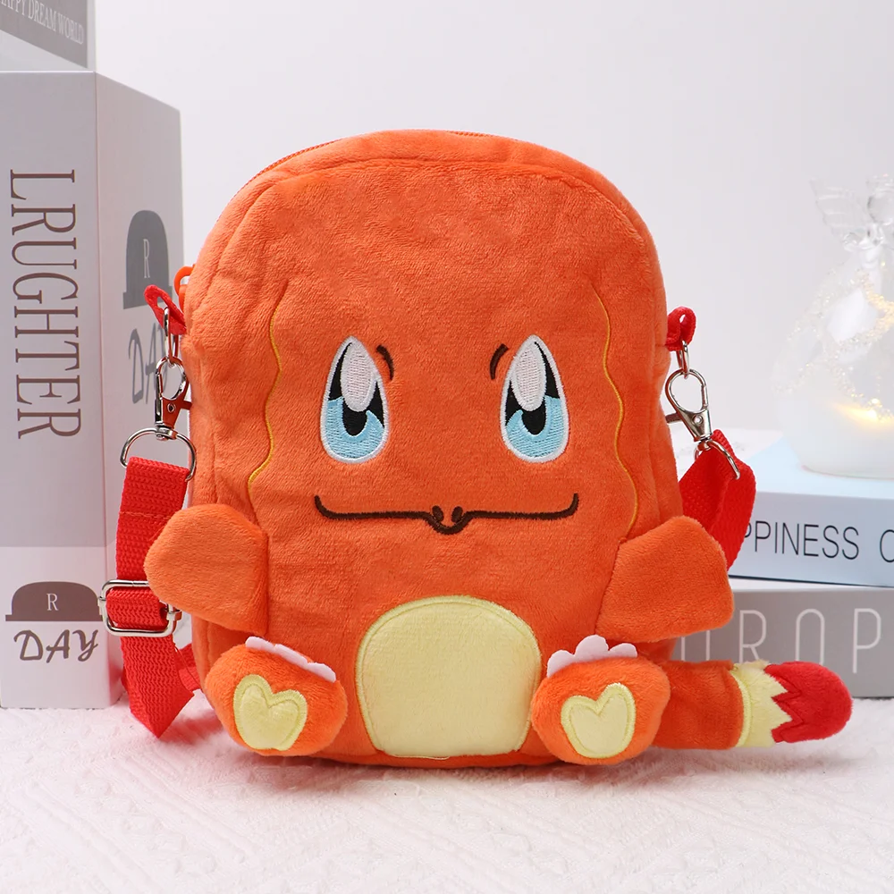 Pokemon Plüsch Umhängetasche Lucario Gengar Eevee Pikachu Charmander Snorlax Psyduck Weiche Angefüllte Geldbörse Aufbewahrung Geburtstagsgeschenke – Detail 5