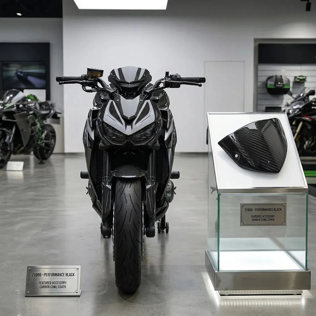 

Carbon Fiber Motorcycle Windshield Fairing Trim Cover for Kawasaki Z1000 2014-2022 Custom Fit Aesthetic Enhancement
