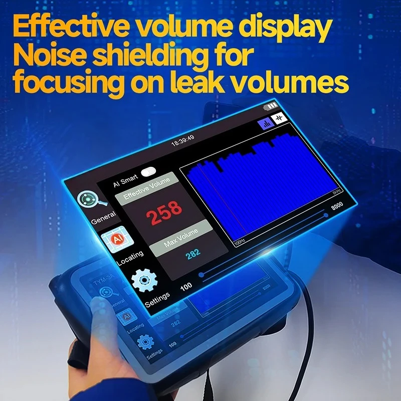 New Style-A Series Multi Function Auto Analysis Leakage Underground In-Walls Pipe Water Leak Detector Plumbing
