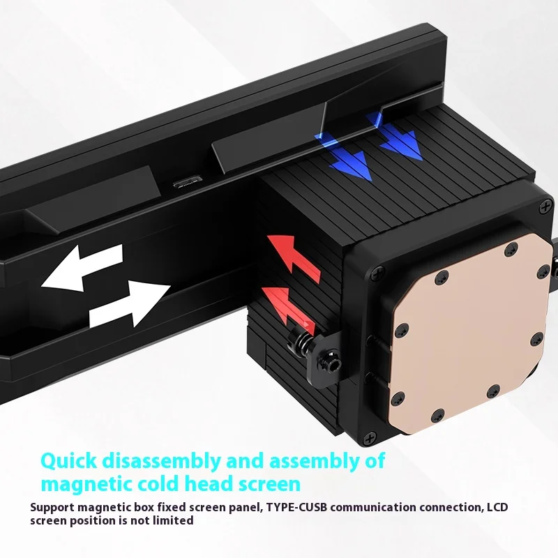 مشعاع Thermalright TROFEO VISION 360 ARGB أسود متكامل عمودي أفقي ومبرد بالماء