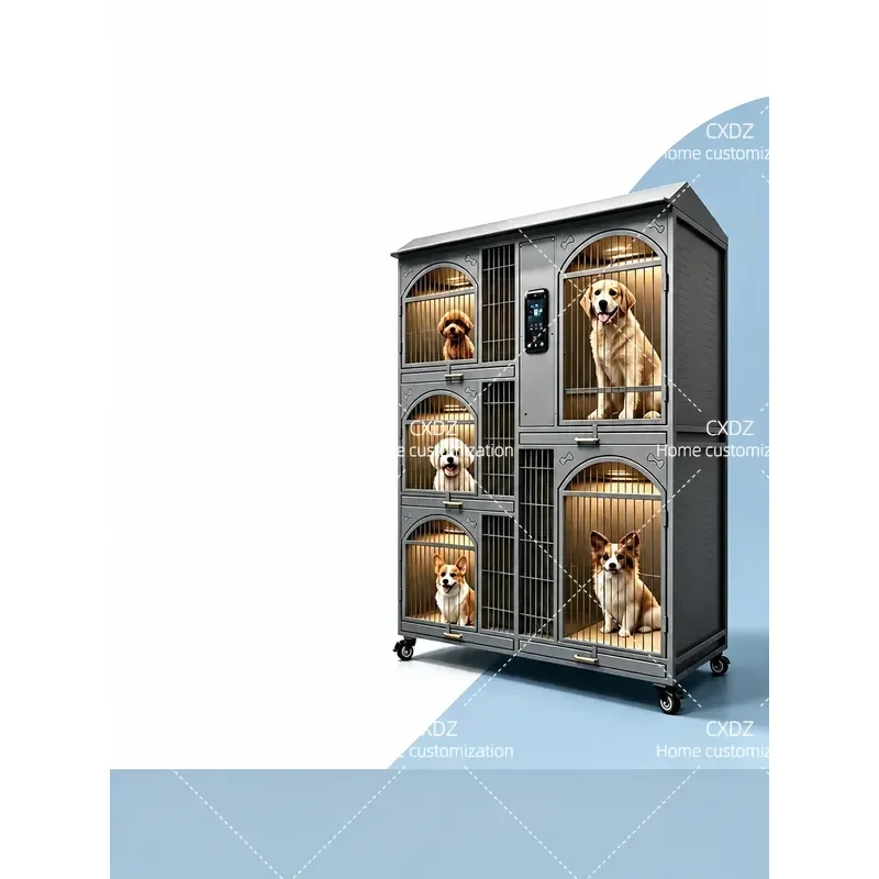 Multi Layer Pet Storage Cage with Intelligent Facial Recognition for Dogs Smart Kennel Cabinet for Home Supermarket Scenic