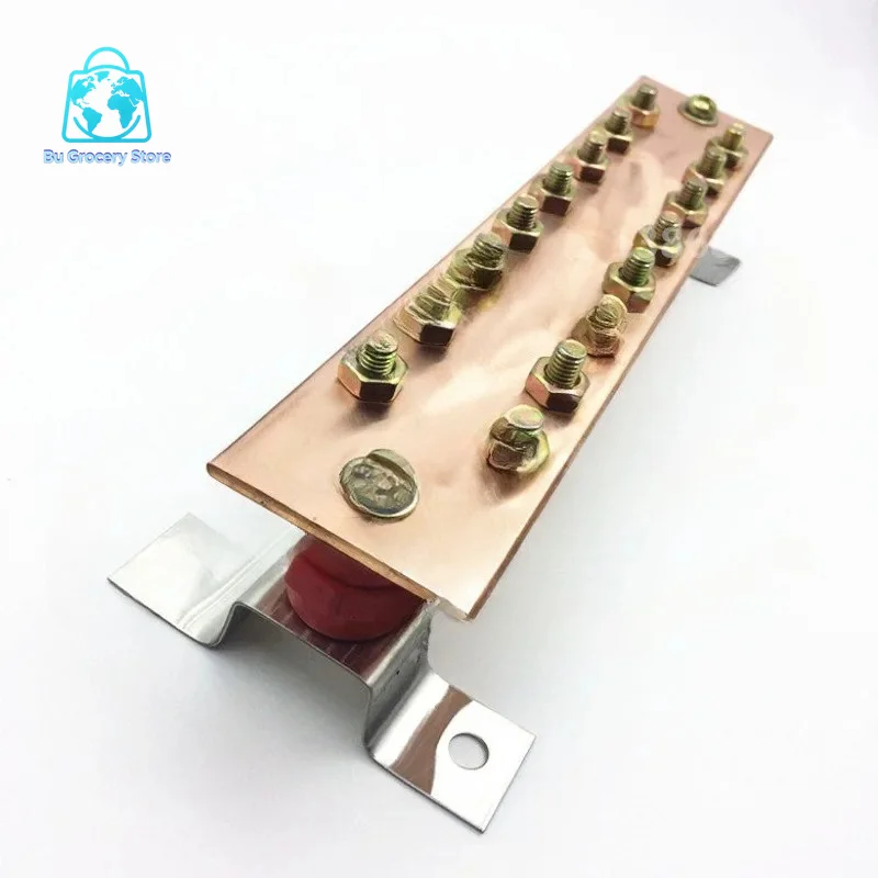 Grounded bus , tinned copper grounded bus equal potential bus battery link 4 * 50 * 300