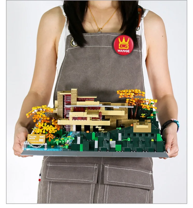 

Современный американский дом Фоллингвотер-Пенсильвания: Конструктор, развивающая игрушка для детей, коллекционный подарок для взрослых, 1221 деталь