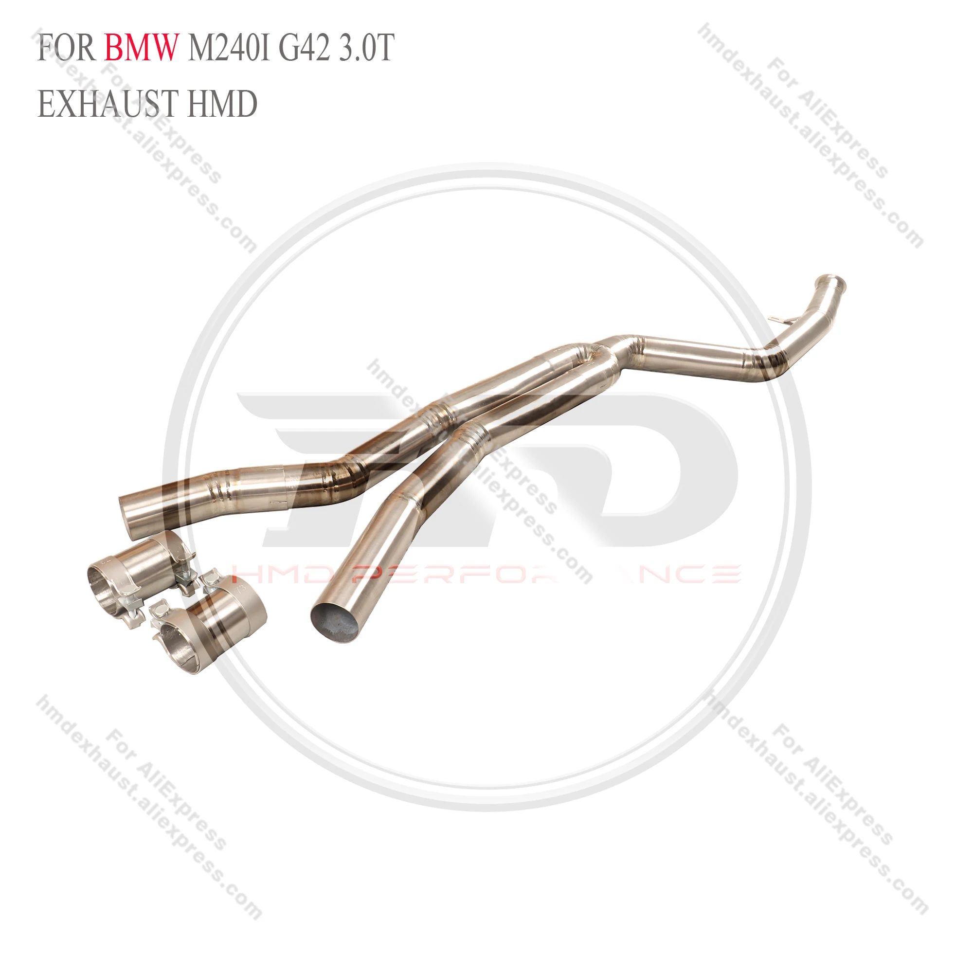 HMD titanium alloy Exhaust System Performance Middle Pipe For BMW M240i G42 3.0T Race Tube