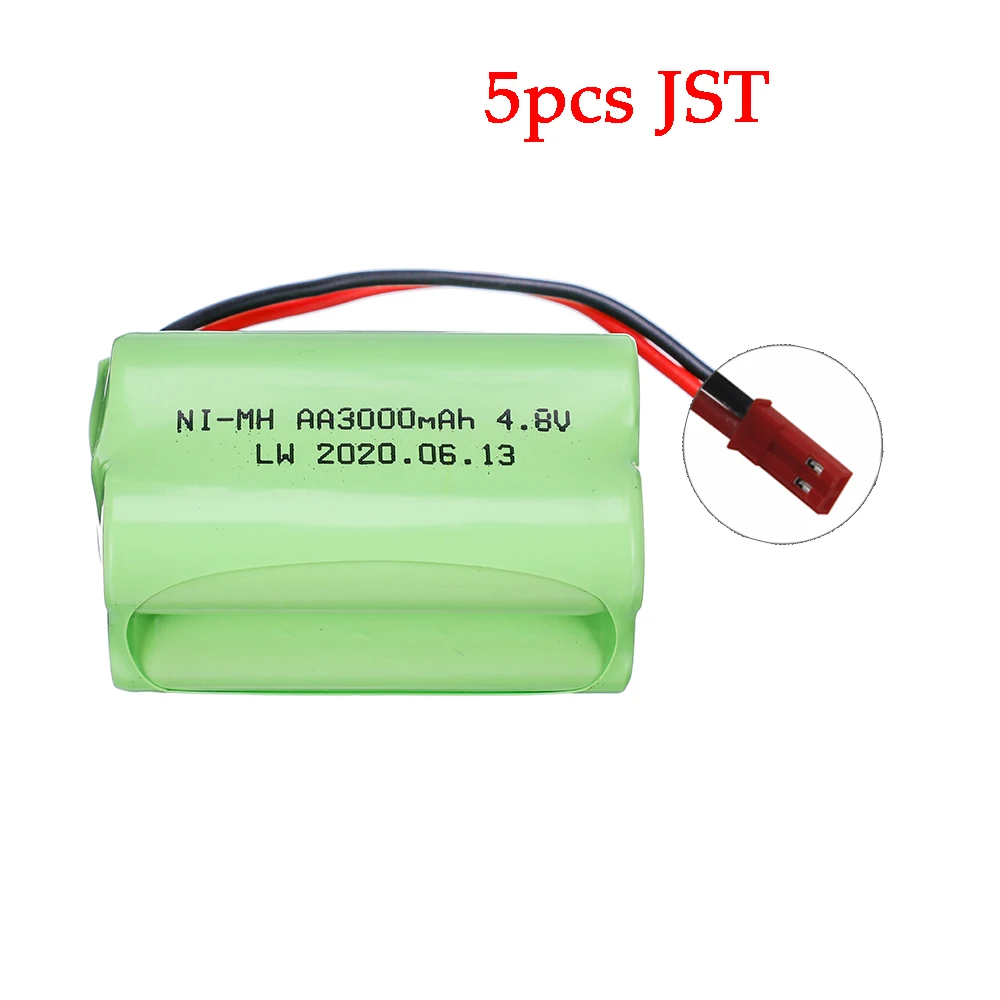 (Spina JST) batteria NIMH 4.8V 3000mah per giocattoli Rc auto barche serbatoi robot pistole AA batteria ni-mh batteria ricaricabile 4.8V