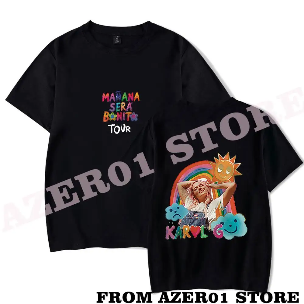 Karol G MANANA SERA BONITO Tour Merch T-shirt Summer Men/Women Streetwear Tshirt Shirt Short Sleeve New Logo Tee