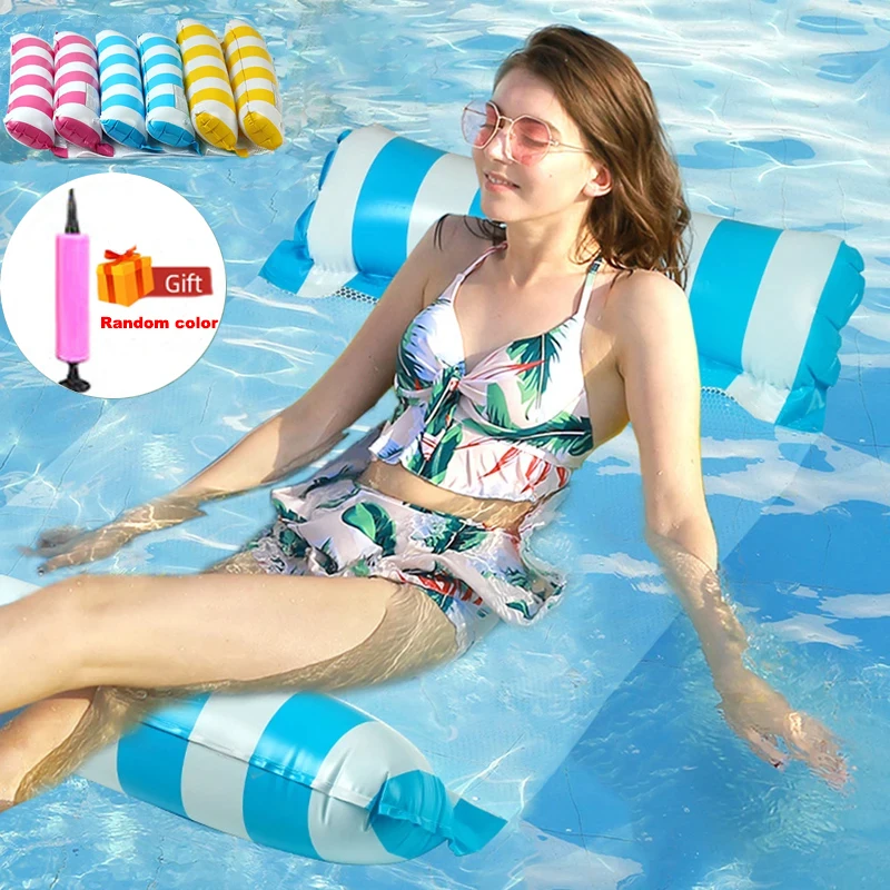 

Swimming Water Sofa Inflatable Hammock Floating Water Inflatable Mat Pool Party Accessories Water Floating Inflatable Mat