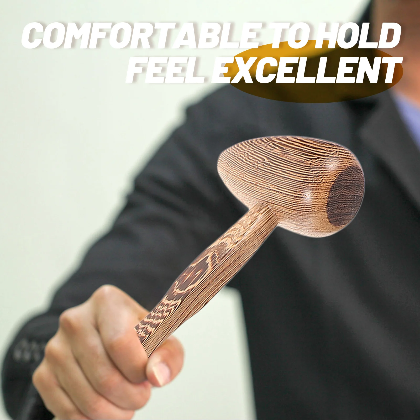 

Wood Massage Hammer Chicken Wing Wood Trigger Point Massager Back Beating Tool for Athletes Sports Massage Wooden Stick for Deep