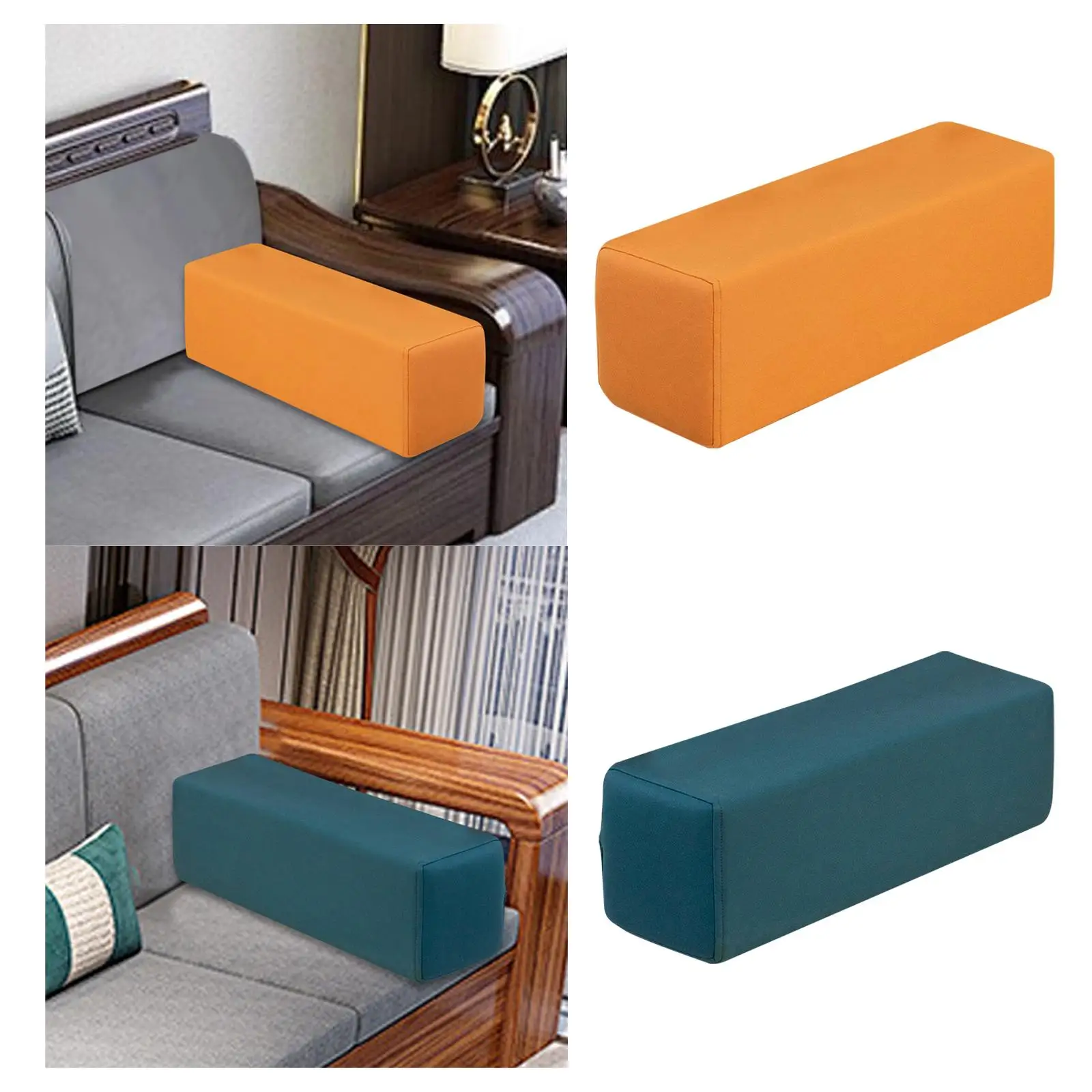 Almohada para reposabrazos con funda de almohada extraíble, reposabrazos para sofá, sillón, coche