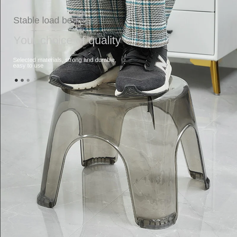 

Acrylic Transparent Small Stool Home Changing Shoe Stool Intensification Children's Coffee Table Creative Plastic Stool