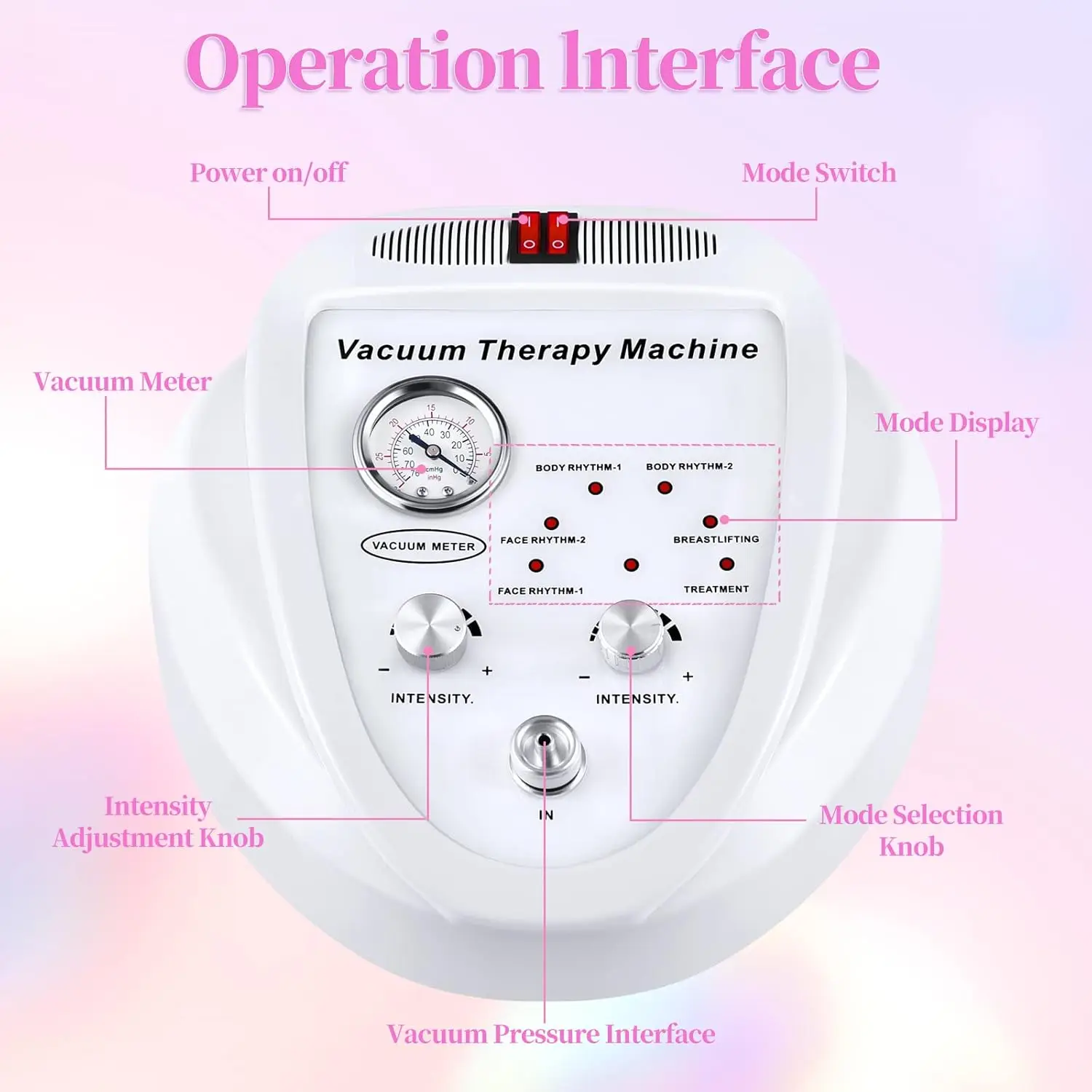 Multifunctional Vacuum Therapy Machine, Cupping Therapy Sets, Cupping Scraping Body Shape Massager Adjustable Suction and 6 Mode