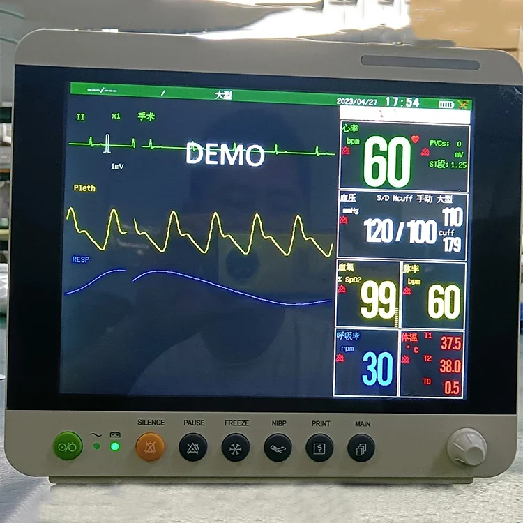 Custom Portable Human Or Animal Use Vital Signs Monitor Multiparameter ECG Monitor Hospital Bedside Monitors