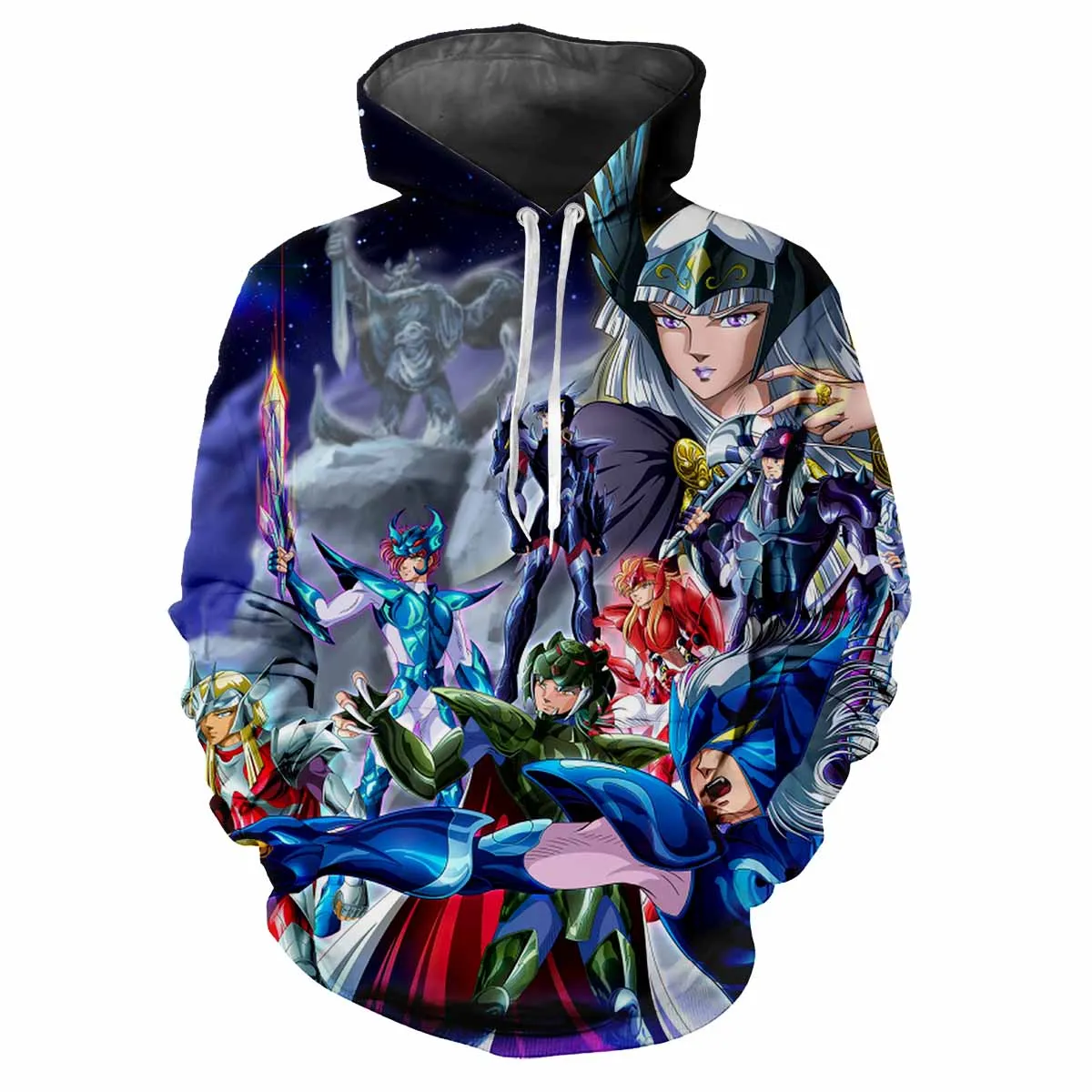 Saint Seiya Classic 3D Harajuku Printed Cartoon Anime Cool Fashion Avant-garde Men Women Soft And Comfortable Trendy Hoodie Top