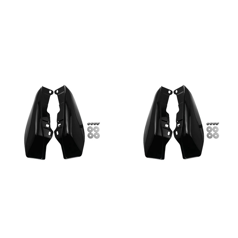

2X Gloss Black Mid-Frame Air Deflector Heat Shield For Touring Electra Glide Street Road Glide 2009-2016