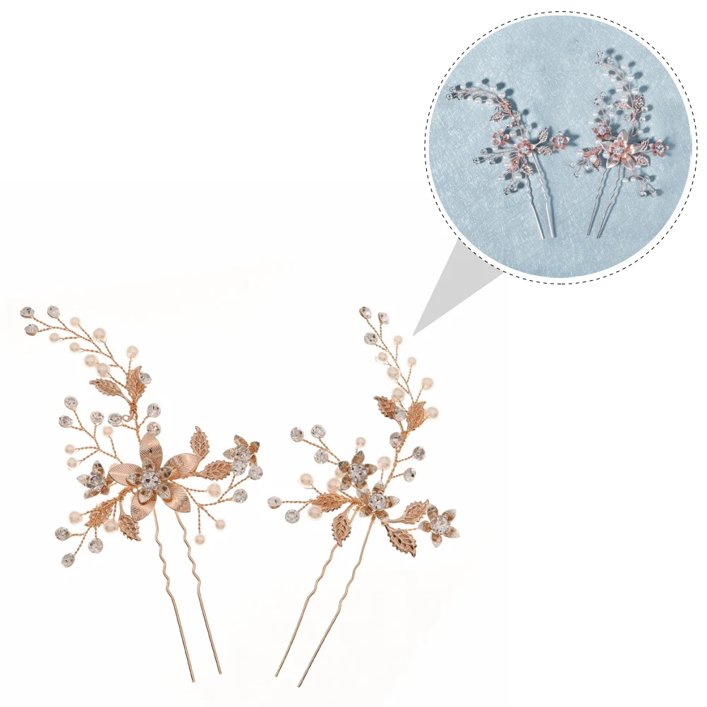 

H made Pearl Flower Hairpin Vintage Sticks Alloy Decorative naments for Weddings Parties Special Occasions Women