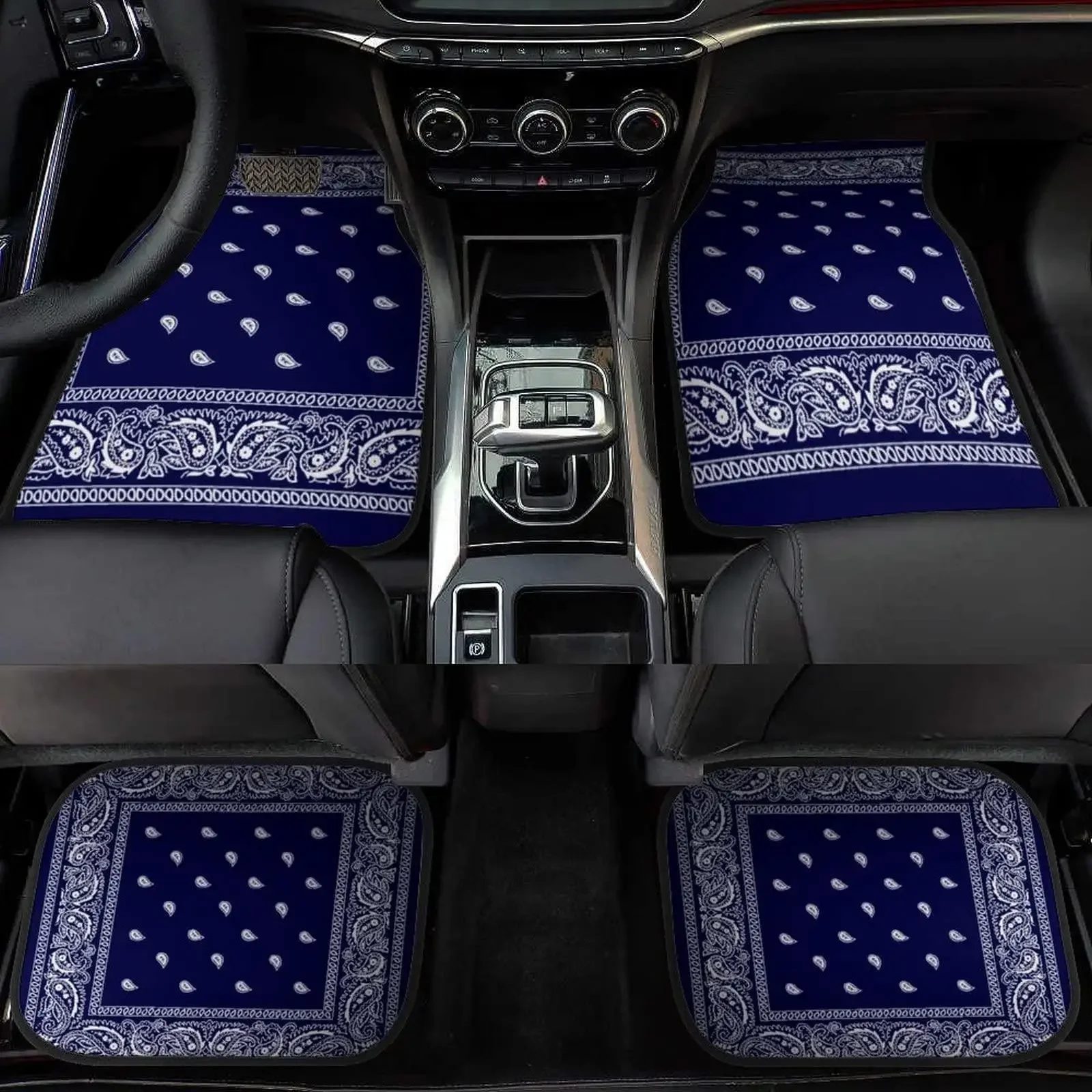 

Blue 4 Pieces Car Floor Mats Car Carpets Full Sets Universal Fit for SUV, Vans, Sedans, Trucks All Weather Protection Auto
