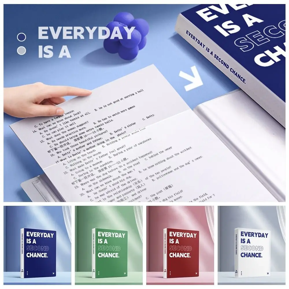 30/40/60/100 Pockets A4 File Folder Bag Waterproof Thicken A4 File Organizer Large Capacity Document Folder Paper Album