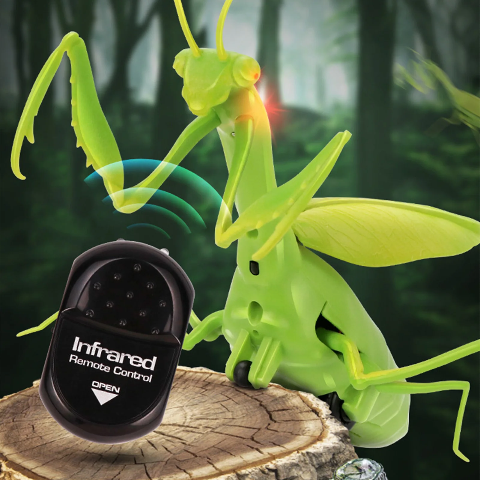 อินฟราเรด RC แมลงรีโมทคอนโทรลจำลอง Mantis Prank Joke Trick รีโมทคอนโทรลข้อบกพร่องที่สมจริงเด็กของขวัญน่ากลัวของขวัญของเล่น