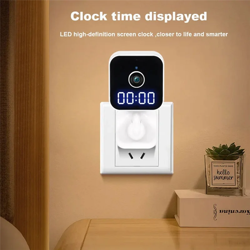 Clock Monitoring Camera 1080P Mini Wifi Surveillance Cam With Night Vision And Sound Detection Way Audio Siren