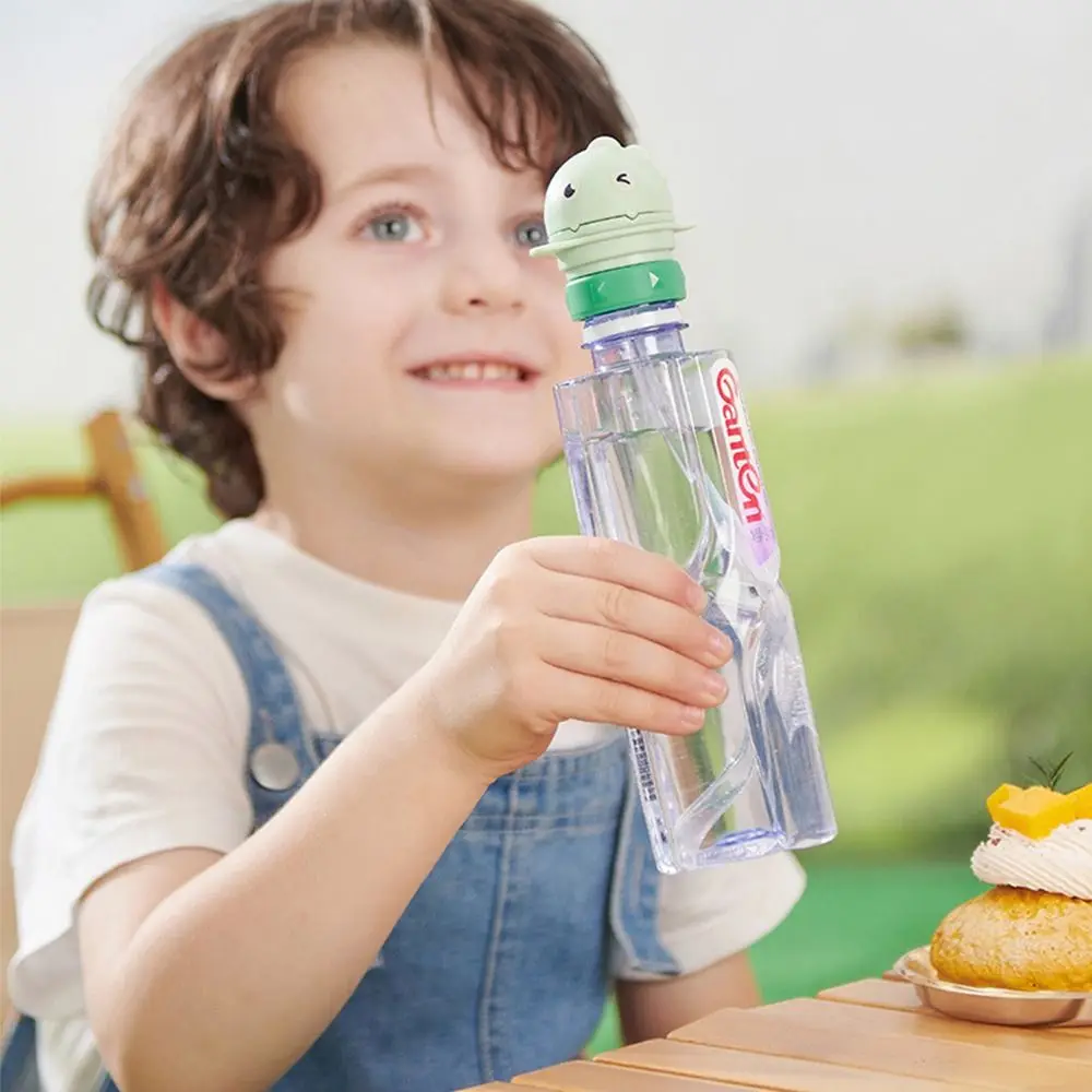 

Крышка для детской бутылочки с силиконовой трубочкой 2-в-1 в виде мультяшного динозавра, сменная крышка-колпачок с трубочкой, поворотная крышка-заглушка